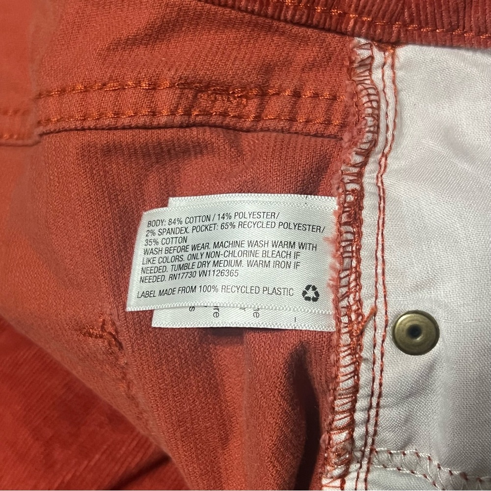 Universal Thread 22w Pants Rust Red Corduroy Skin… - image 4